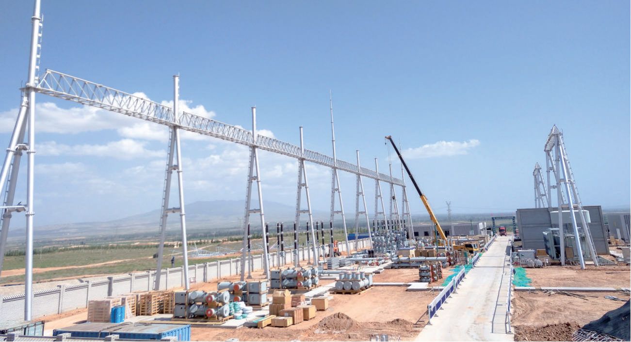110 kV substation under construction
